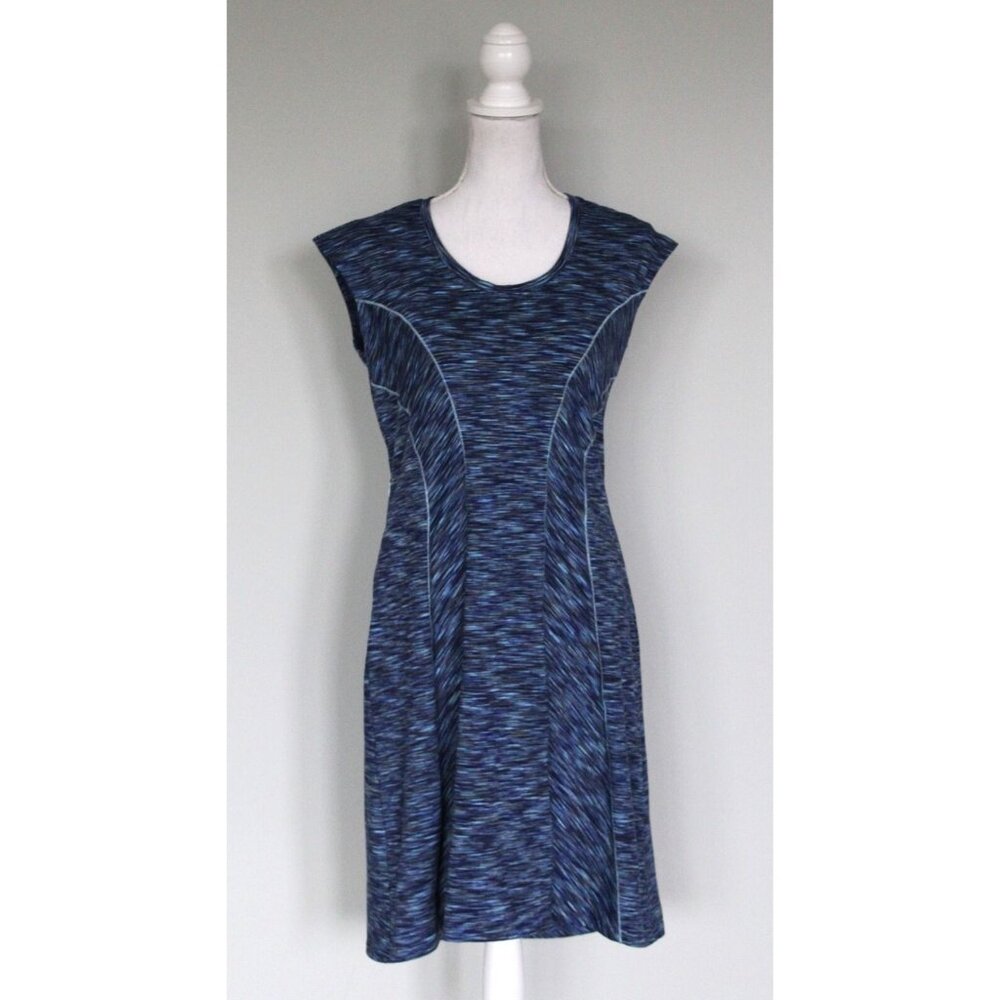 TITLE NINE Espionage Dress Blue Space Dye Travel Dress, Size M Medium